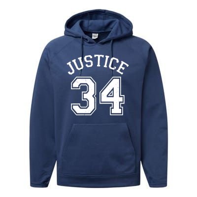 Justice 34 Counts Conviction Trump Performance Fleece Hoodie