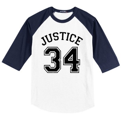 Justice 34 Counts Conviction Trump Baseball Sleeve Shirt