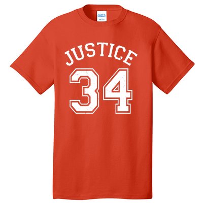 Justice 34 Counts Conviction Trump Tall T-Shirt