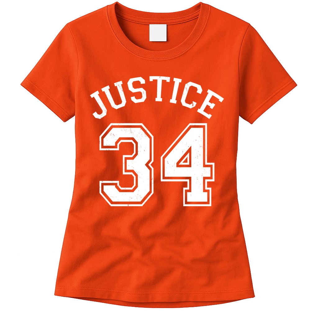 Justice 34 Counts Conviction Trump Womens T-Shirt