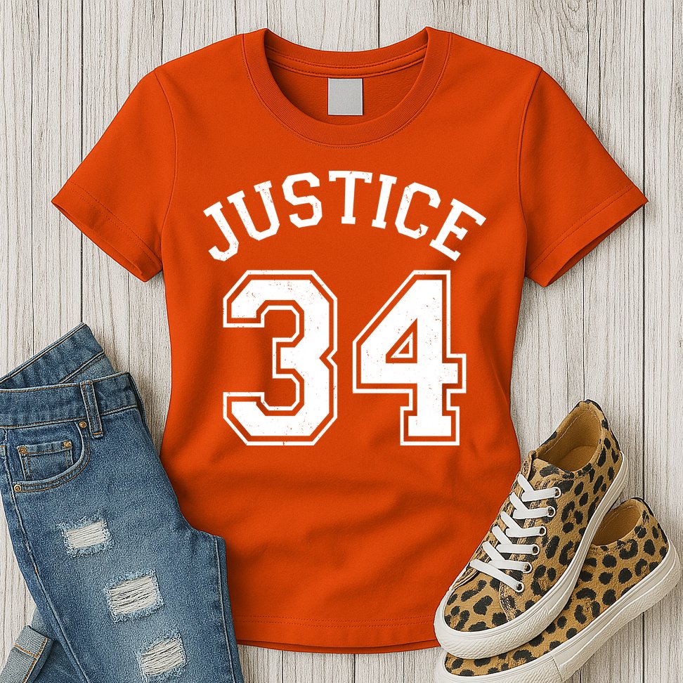 Justice 34 Counts Conviction Trump Womens T-Shirt