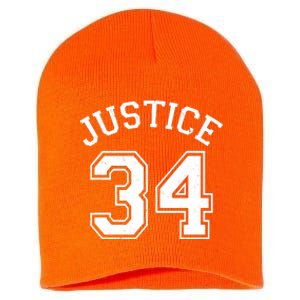 Justice 34 Counts Conviction Trump Short Acrylic Beanie