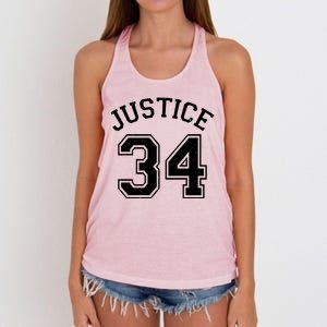 Justice 34 Counts Conviction Trump Women's Knotted Racerback Tank