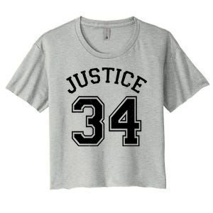 Justice 34 Counts Conviction Trump Women's Crop Top Tee