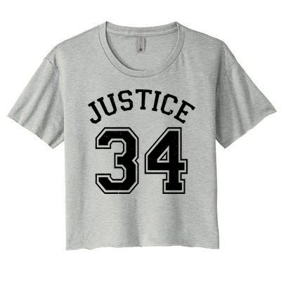 Justice 34 Counts Conviction Trump Women's Crop Top Tee