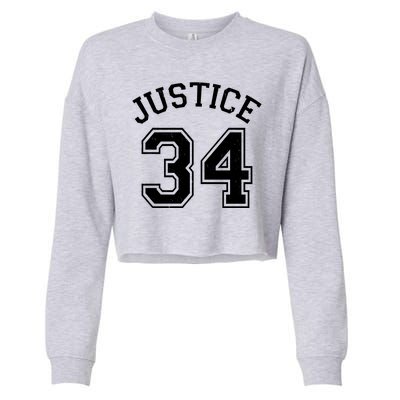 Justice 34 Counts Conviction Trump Cropped Pullover Crew