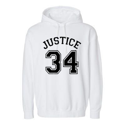 Justice 34 Counts Conviction Trump Garment-Dyed Fleece Hoodie