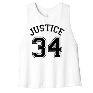 Justice 34 Counts Conviction Trump Women's Racerback Cropped Tank