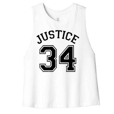 Justice 34 Counts Conviction Trump Women's Racerback Cropped Tank