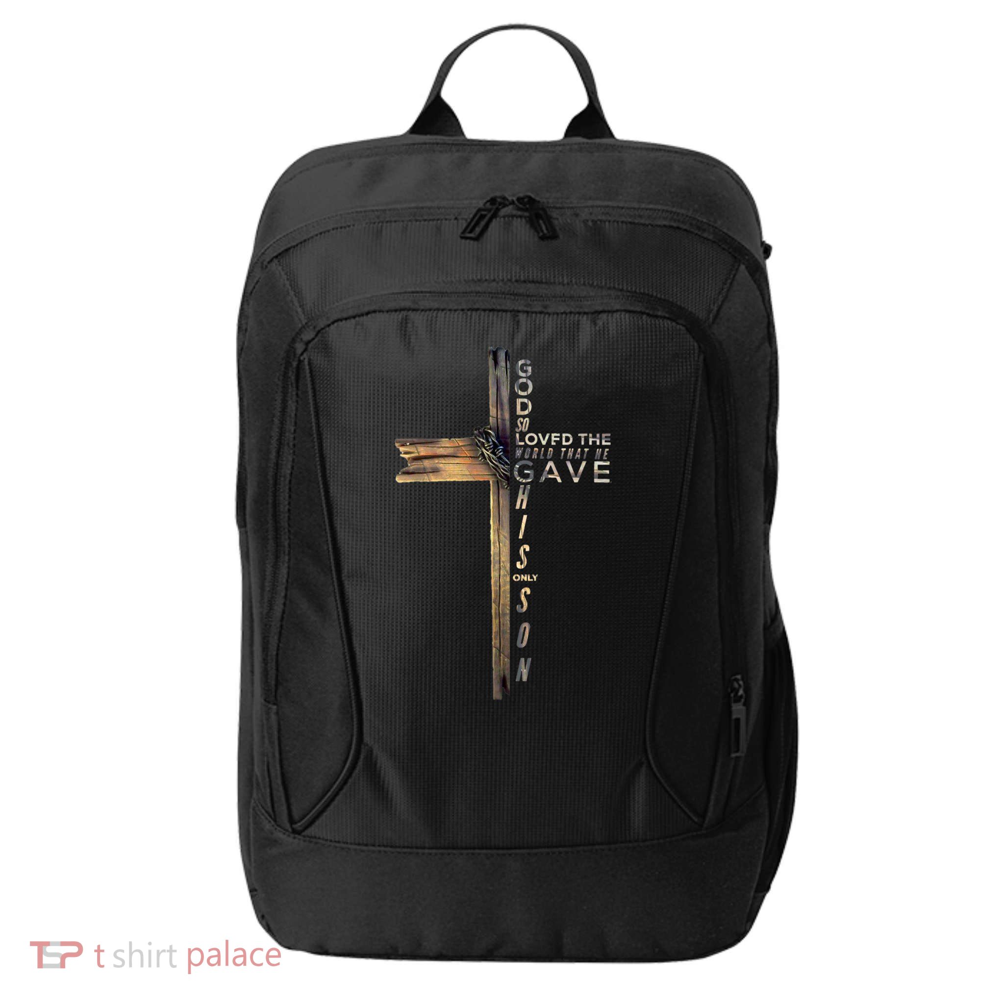 John 3:16 Christian Cross Bible City Backpack