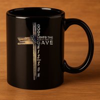 John 3:16 Christian Cross Bible 11oz C Handle Ceramic Mug