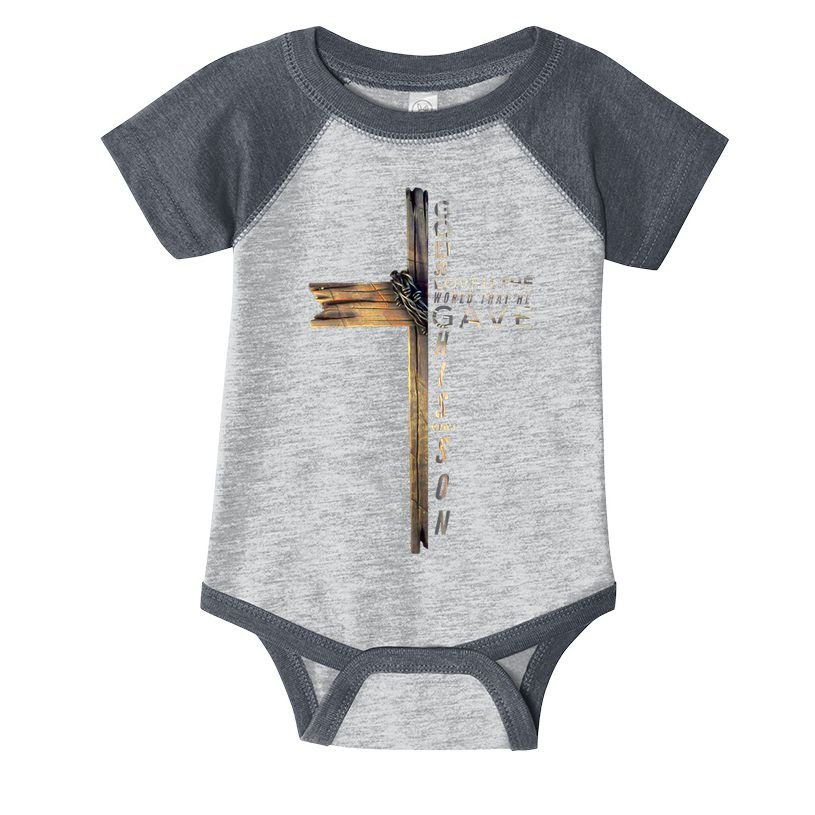 John 3:16 Christian Cross Bible Infant Baby Jersey Bodysuit