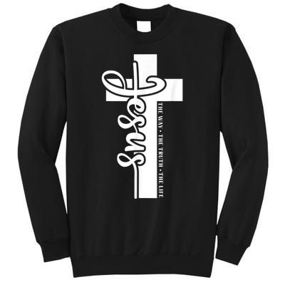 John 3:16 Christian Cross Bible Quote Sweatshirt