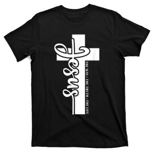 John 3:16 Christian Cross Bible Quote T-Shirt