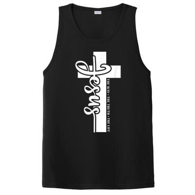 John 3:16 Christian Cross Bible Quote PosiCharge Competitor Tank