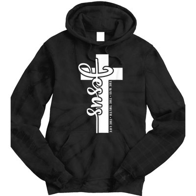 John 3:16 Christian Cross Bible Quote Tie Dye Hoodie