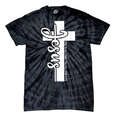 John 3:16 Christian Cross Bible Quote Tie-Dye T-Shirt