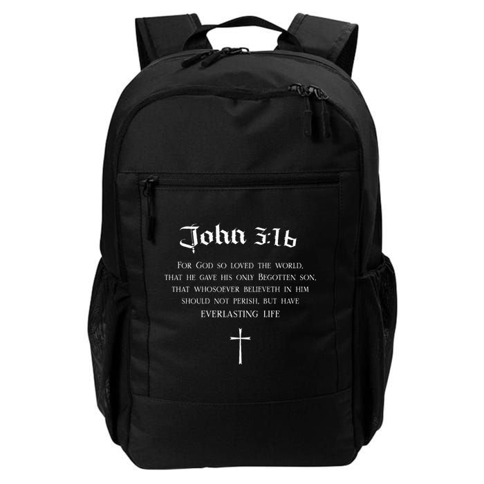 John 316 Christian Bible Verse Wwjd Religious Back Design Backpack