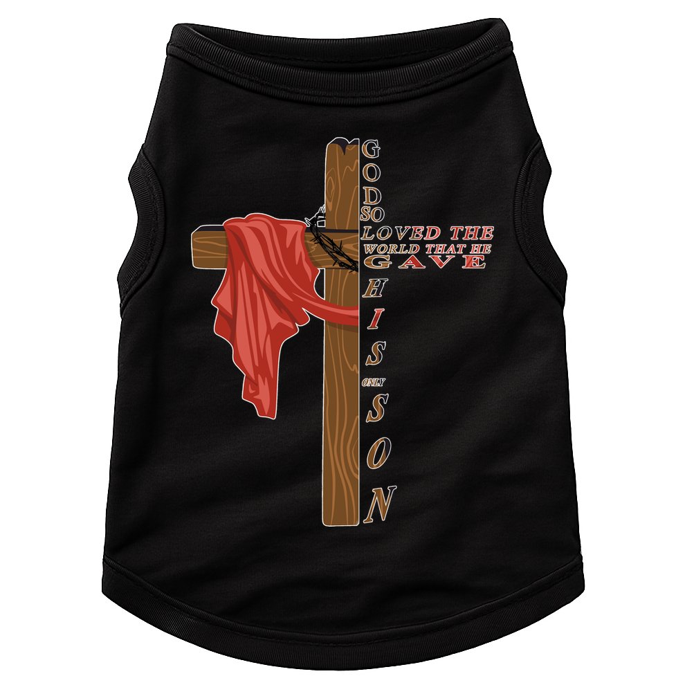 John 3:16 Christian Cross Bible Doggie Tank