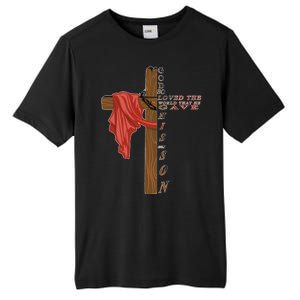 John 3:16 Christian Cross Bible Tall Fusion ChromaSoft Performance T-Shirt