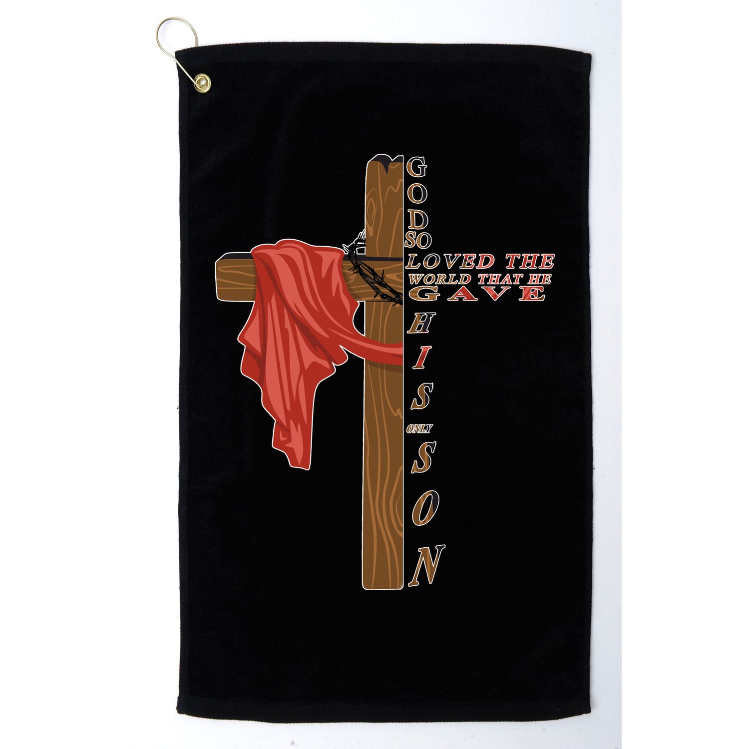 John 3:16 Christian Cross Bible Golf Towel