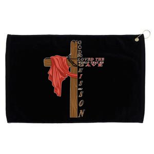 John 3:16 Christian Cross Bible Grommeted Golf Towel