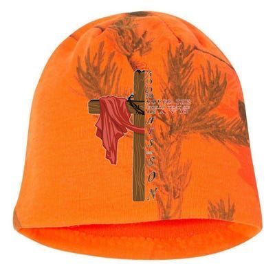 John 3:16 Christian Cross Bible Kati - Camo Knit Beanie