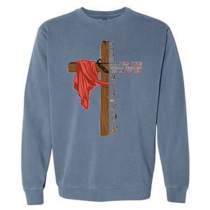 John 3:16 Christian Cross Bible Garment-Dyed Sweatshirt