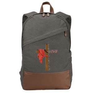 John 3:16 Christian Cross Bible Cotton Canvas Backpack