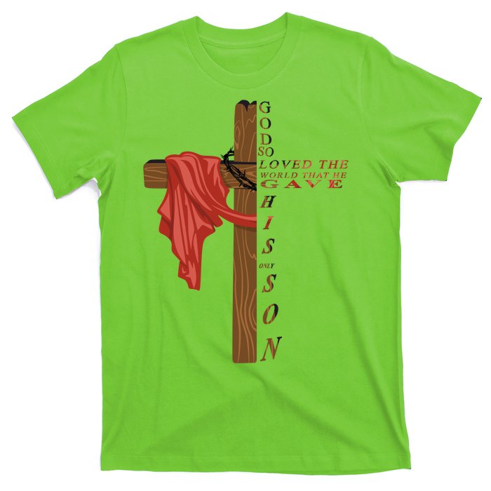 John 3:16 Christian Cross Bible T-Shirt