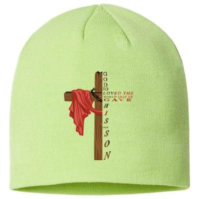 John 3:16 Christian Cross Bible Sustainable Beanie