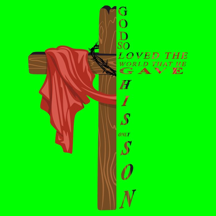 John 3:16 Christian Cross Bible Magnet
