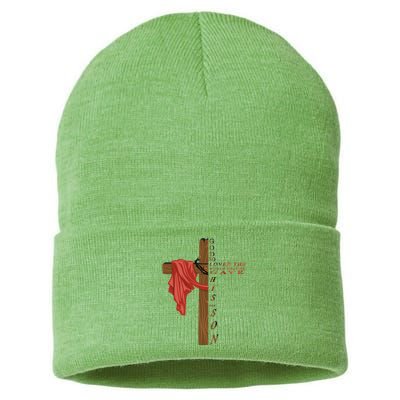 John 3:16 Christian Cross Bible Sustainable Knit Beanie