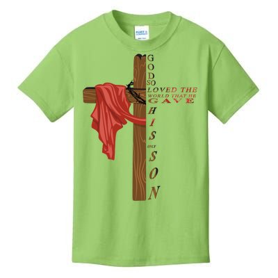 John 3:16 Christian Cross Bible Kids T-Shirt