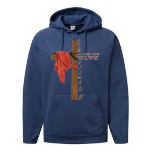 John 3:16 Christian Cross Bible Performance Fleece Hoodie