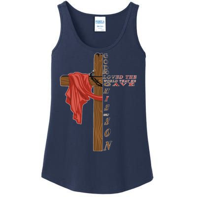 John 3:16 Christian Cross Bible Ladies Essential Tank