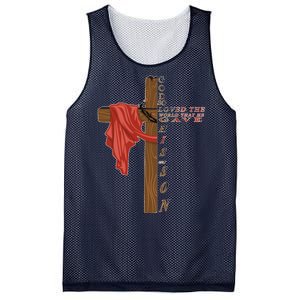 John 3:16 Christian Cross Bible Mesh Reversible Basketball Jersey Tank