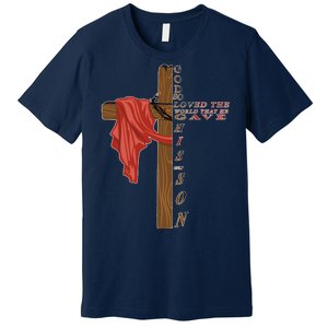 John 3:16 Christian Cross Bible Premium T-Shirt