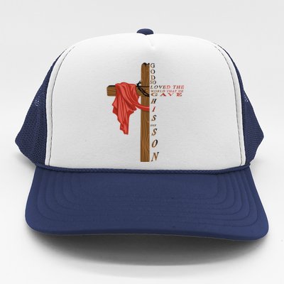 John 3:16 Christian Cross Bible Trucker Hat