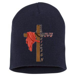 John 3:16 Christian Cross Bible Short Acrylic Beanie