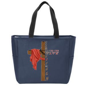 John 3:16 Christian Cross Bible Zip Tote Bag