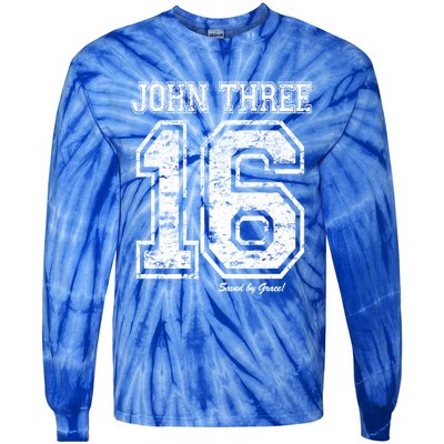 John 3:16 Christian Religious Salvation Gospel Bible Gift Funny Gift Tie-Dye Long Sleeve Shirt