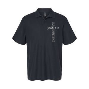 John 316 Christian Cross Religious Bible Verse Gifts Softstyle Adult Sport Polo