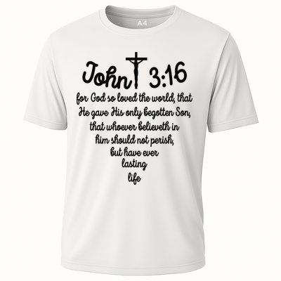 John 316 For God So Loved The World Jesus Christian Cooling Performance Crew T-Shirt