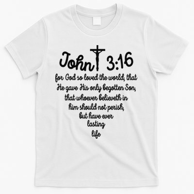 John 316 For God So Loved The World Jesus Christian T-Shirt