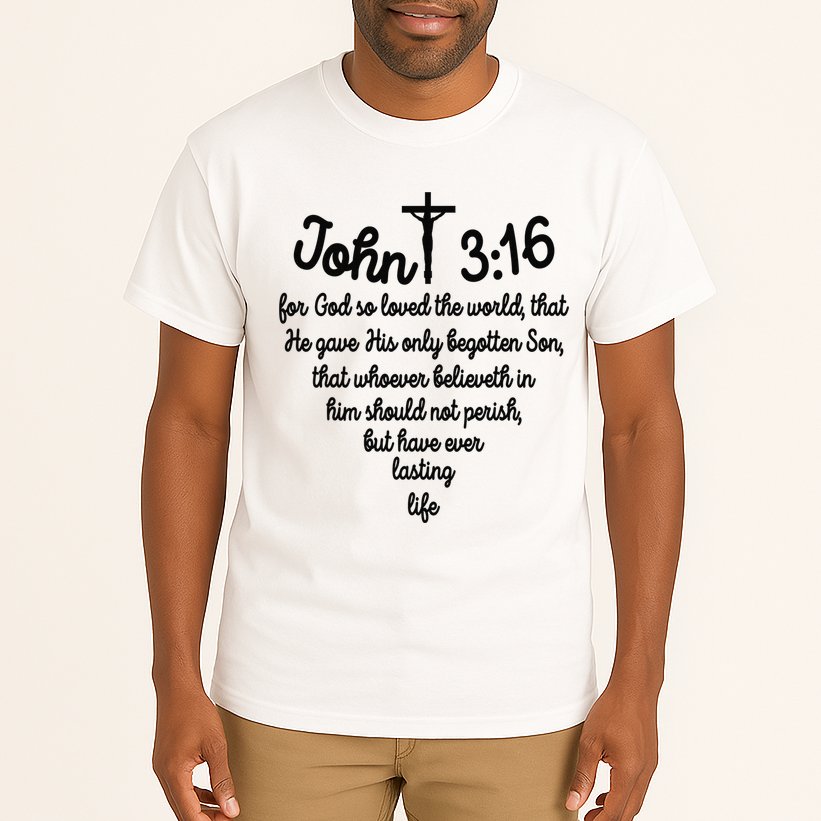 John 316 For God So Loved The World Jesus Christian Tall T-Shirt