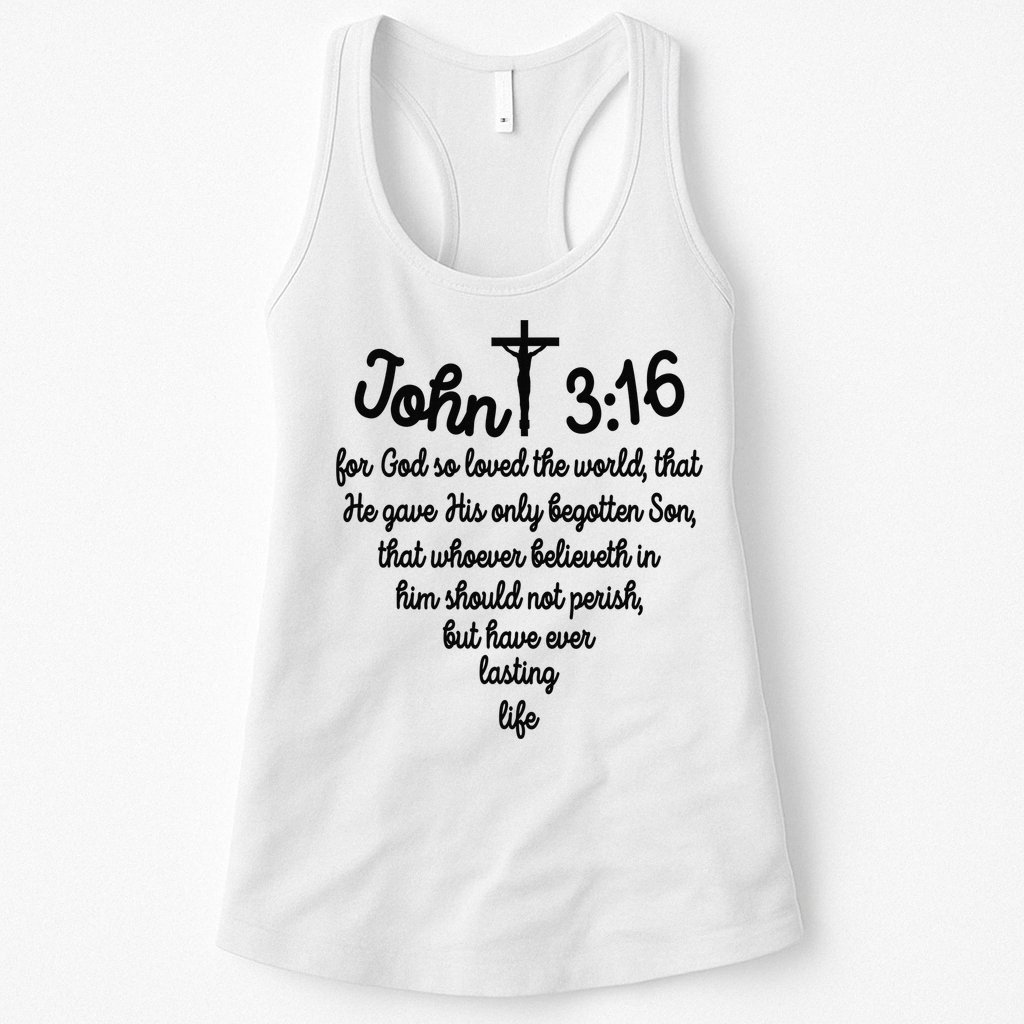 John 316 For God So Loved The World Jesus Christian Womens Tank Top
