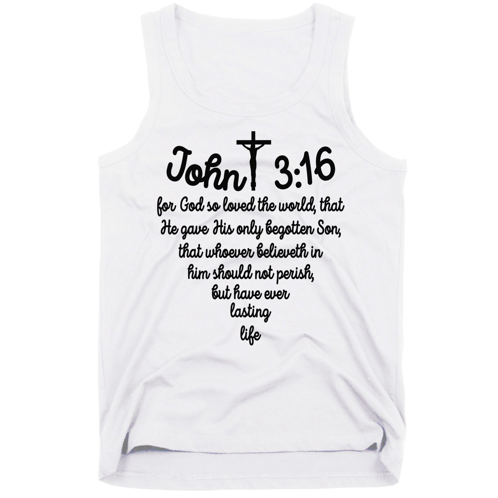 John 316 For God So Loved The World Jesus Christian Tank Top