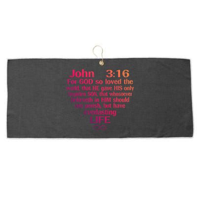 John 3:16 God Loves You Religious Motivational Inspired Great Gift Large Microfiber Waffle Golf Towel