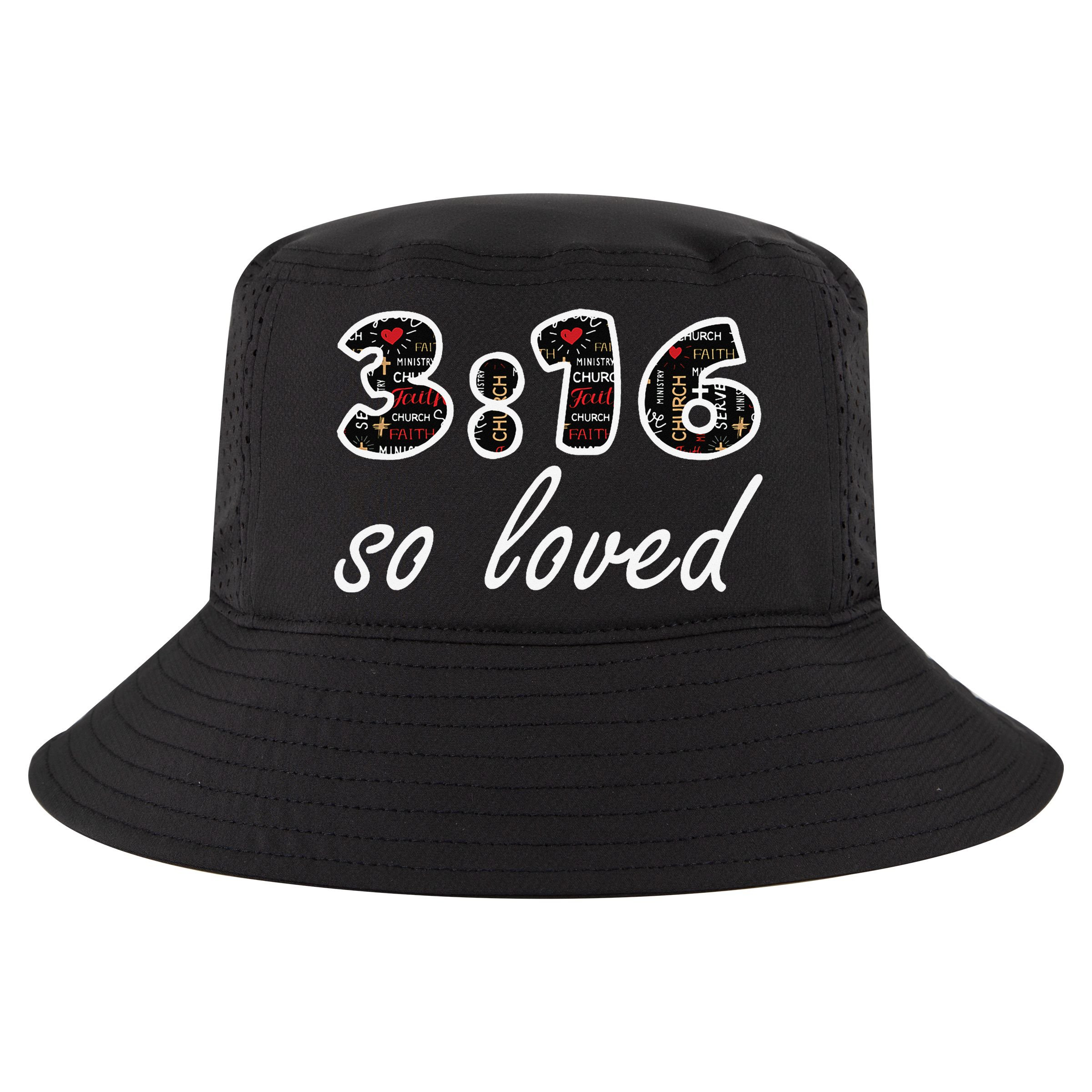John 316 Jesus Saves Christian Bible Verse Faith Cool Comfort Performance Bucket Hat